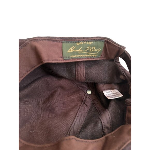 ORVIS Signature Collection Brown Fly Fishing Lure Embroidered Wool Blend Basebal - Picture 2 of 8